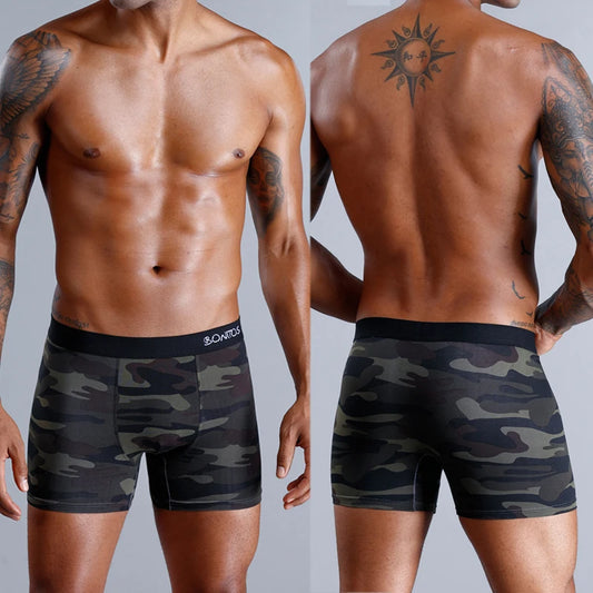 5pcs Men Underwear Print Boxers Men's Panties Camouflage Mens Underpants Cotton Male Boxershorts Sexy Man Trunks Gift