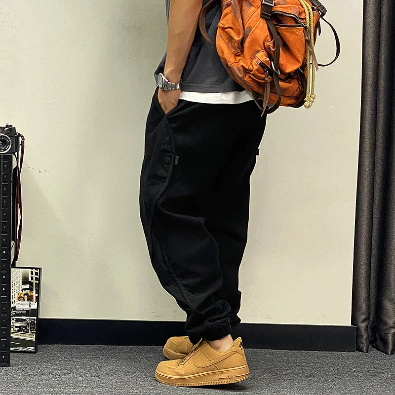 Men’s Oversized Cargo Joggers – Harajuku Korean Streetwear Pants Plus Size
