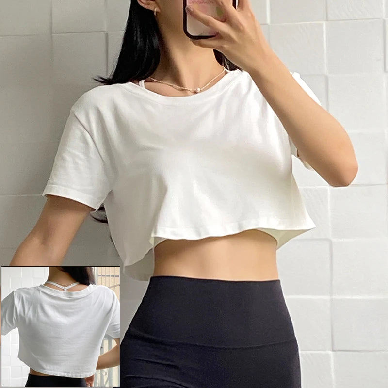 Cloud Hide Women's Long Sleeve Crop Top – Yoga, Running, Gym Workout Shirt