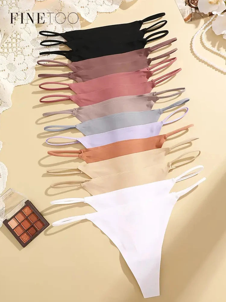15pcs Women’s Ice Silk Seamless Thongs – Low Waist G-String Underwear