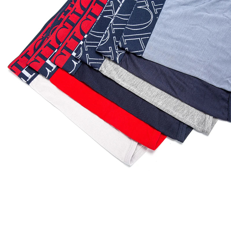 CHCH 6Pcs/Men's Underwear Fashion Underwear High Stretch Boxers Briefs Shorts Breathable Soft Men's Shorts Plus SizeL-3XL