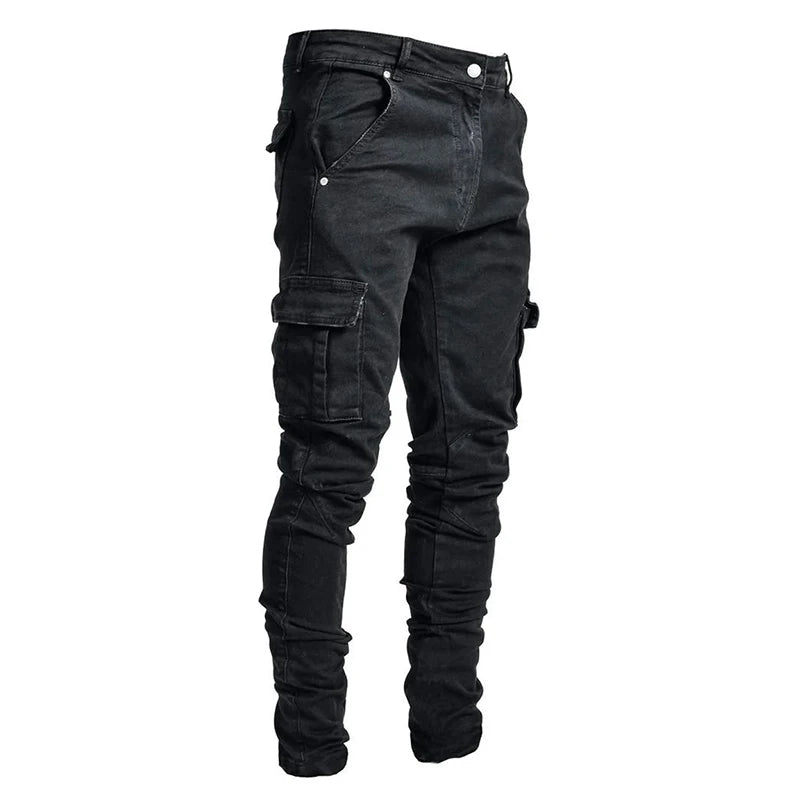 Motorcycle Riding Jeans for Men – Slim Fit Denim with Removable Knee & Hip Pads