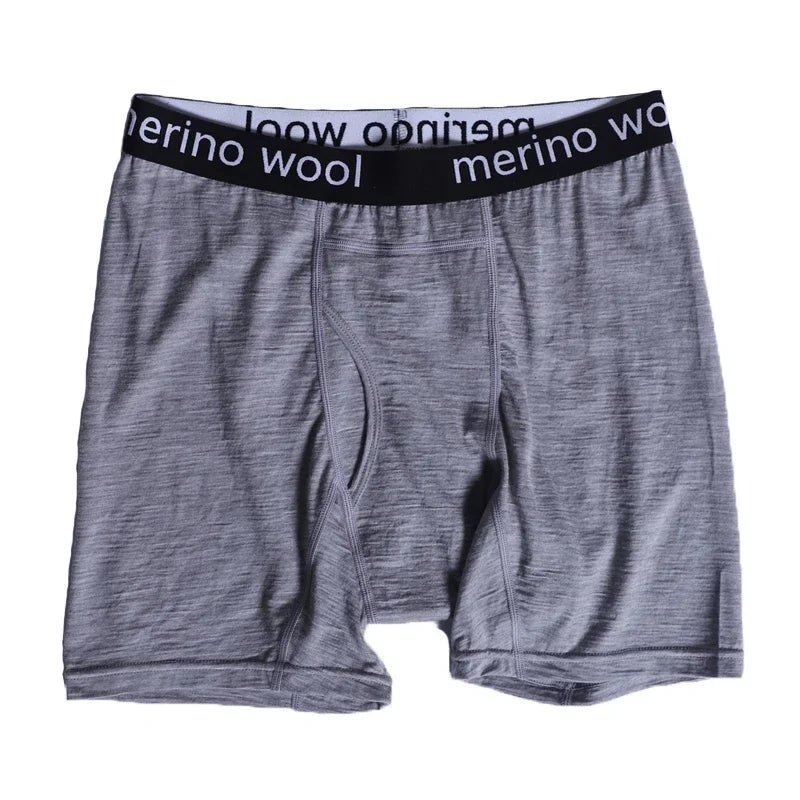 Mens Merino Wool Boxer Briefs Men Underwear 100% Merino Wool Man Merino Boxer Soft Comfy Breathable Moisture Wicking USA Size