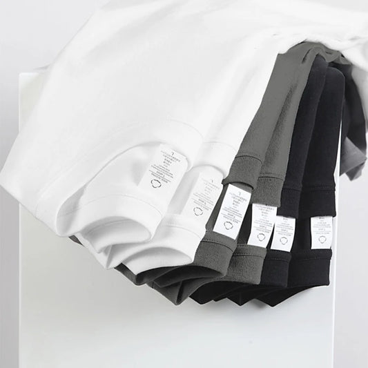 2PCS Unisex White Cotton T-Shirts – Casual Loose Fit Short Sleeve Tees for Men & Women