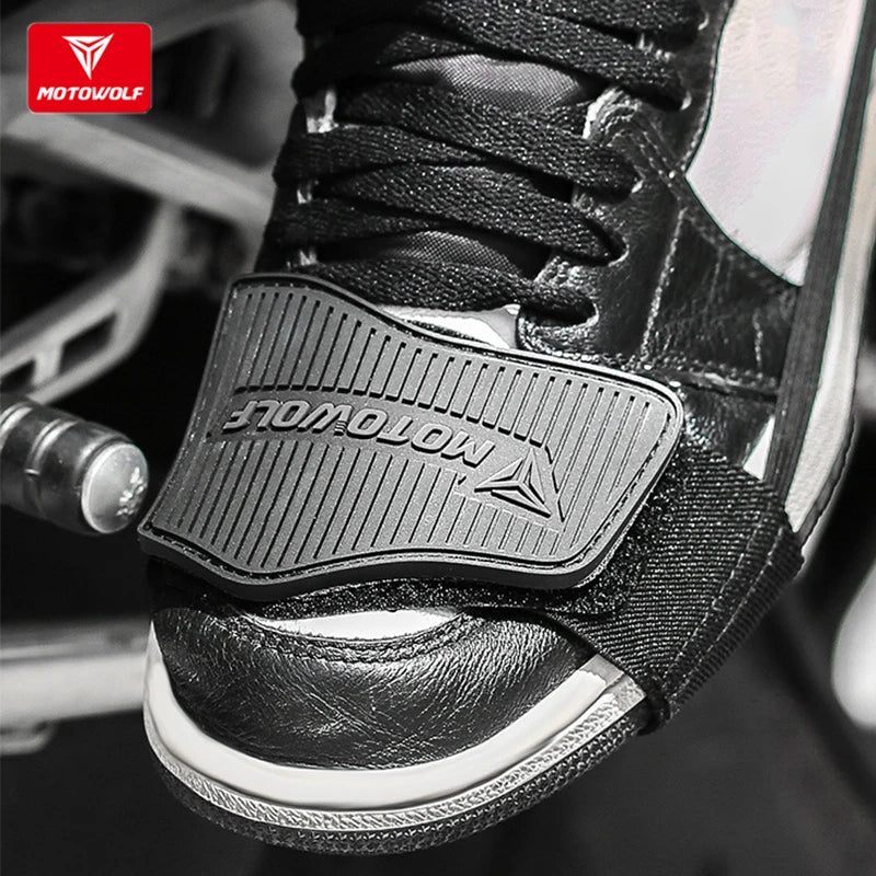 MOTOWOLF Universal Motorcycle Shoe Cover Guards Motorbike Gear Shift Pad Anti-slip Durable Boot Protector Anti-skid Gear Shifter