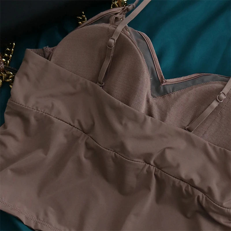 Women’s 100% Mulberry Silk Padded Cami Tube Top – Strapless Bralette Lingerie TG244