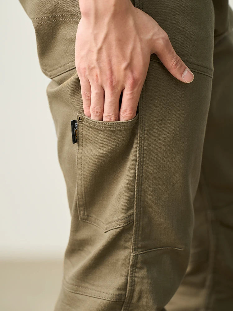 SIMWOOD 2025 Spring Summer Draping Motorcycle Riding Jeans Men 10oz Fashion Denim Trousers