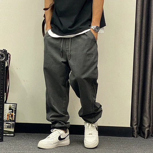 Men’s Oversized Cargo Joggers – Harajuku Korean Streetwear Pants Plus Size