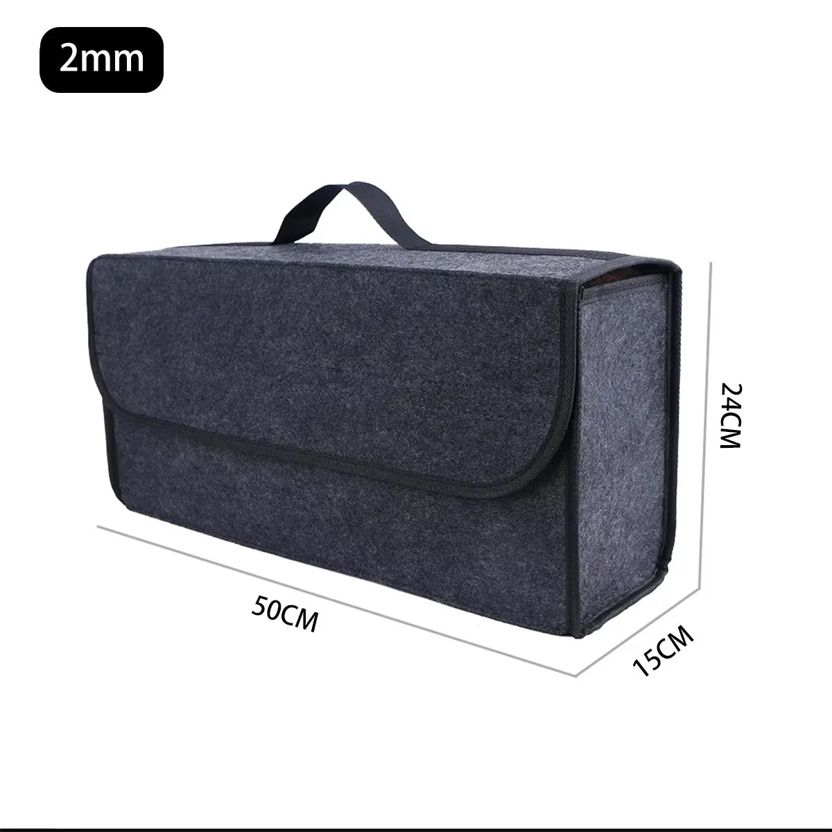 1pc Car Storage Felt Box For Dark Gray Anti Slip Storage Tools Towels Car Accessories Universal Foldable High-Quality Felt Box