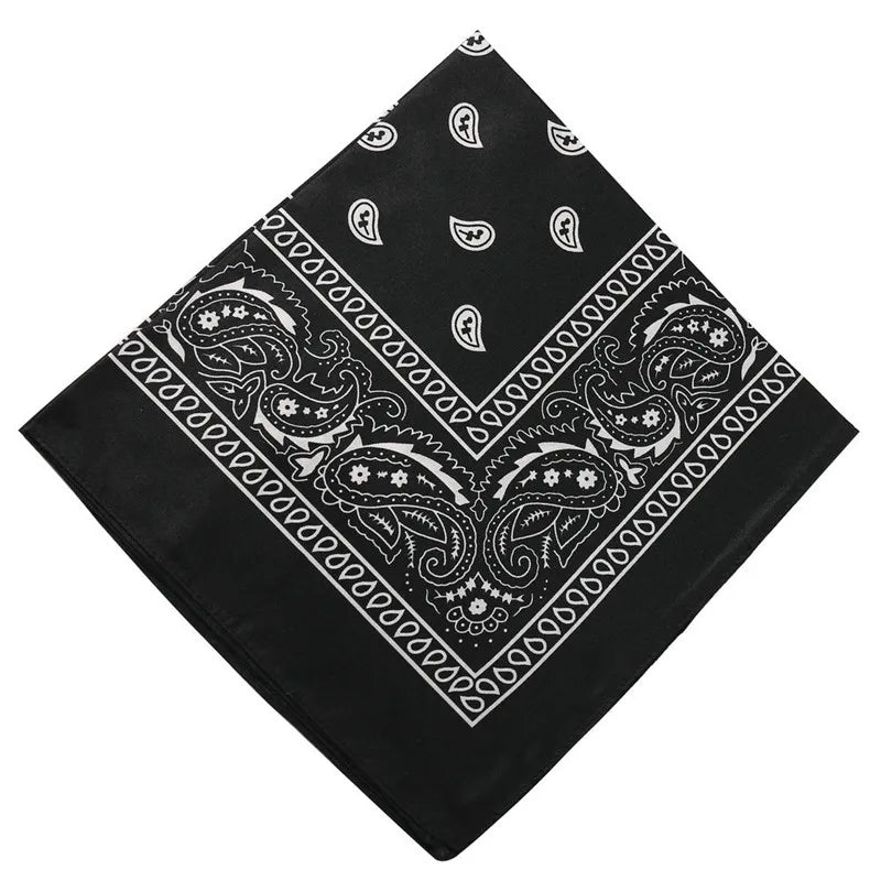 Hip Hop Women Bandana Scarf Girls Kids Punk Square Bandanas Headwear Fashion Bohemian Head Scarf Headbands Hair Accessories