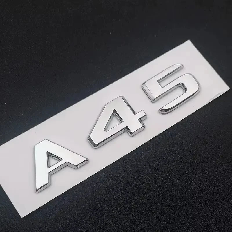 ABS For Mercedes Benz A 35 45 AMG W177 W176 A35 A45 A45S TURBO 4MATIC Car Trunk Letters Emblem Badge Logo Stickers Accessories