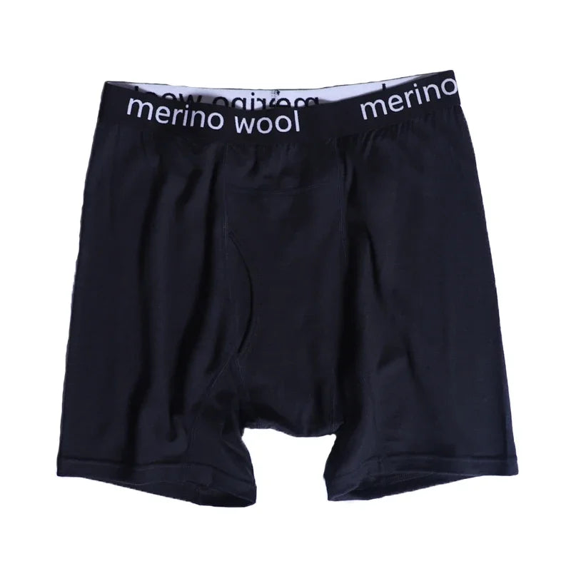 Mens Merino Wool Boxer Briefs Men Underwear 100% Merino Wool Man Merino Boxer Soft Comfy Breathable Moisture Wicking USA Size