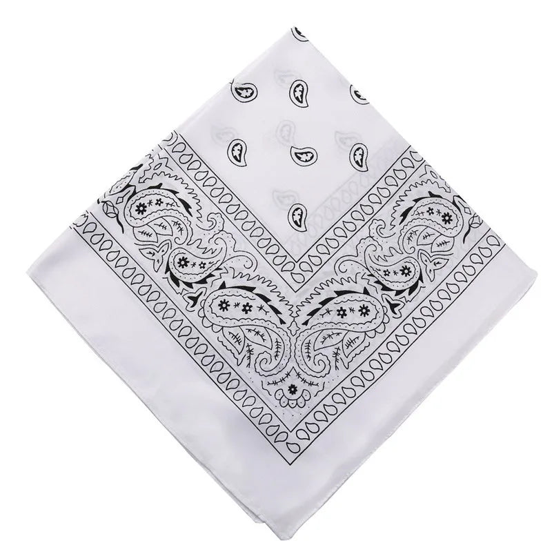 Hip Hop Women Bandana Scarf Girls Kids Punk Square Bandanas Headwear Fashion Bohemian Head Scarf Headbands Hair Accessories