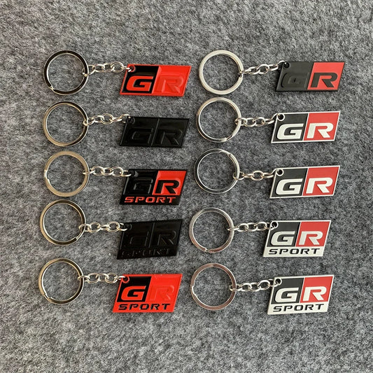 GR Sport Keychain Car GR Key Ring Chain Holder for Toyota HV YARiS Prius Harrier Corolla Camry Tacoma Venza Tundra Rav4 Auris