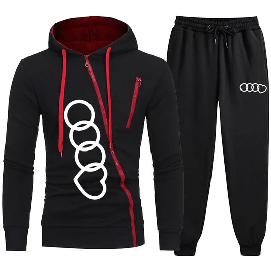 Pant Sets men's Zipper Sweatshirt Suit Hooded Zip-up Man Clothes for Men Winter Tracksuit Sets Sweatsuit Set Men's Hoodies Male