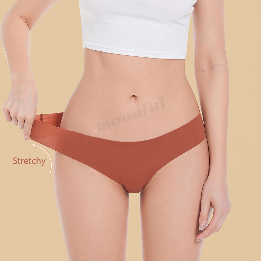 Pcs Seamless Ice Silk Women's Panties Set