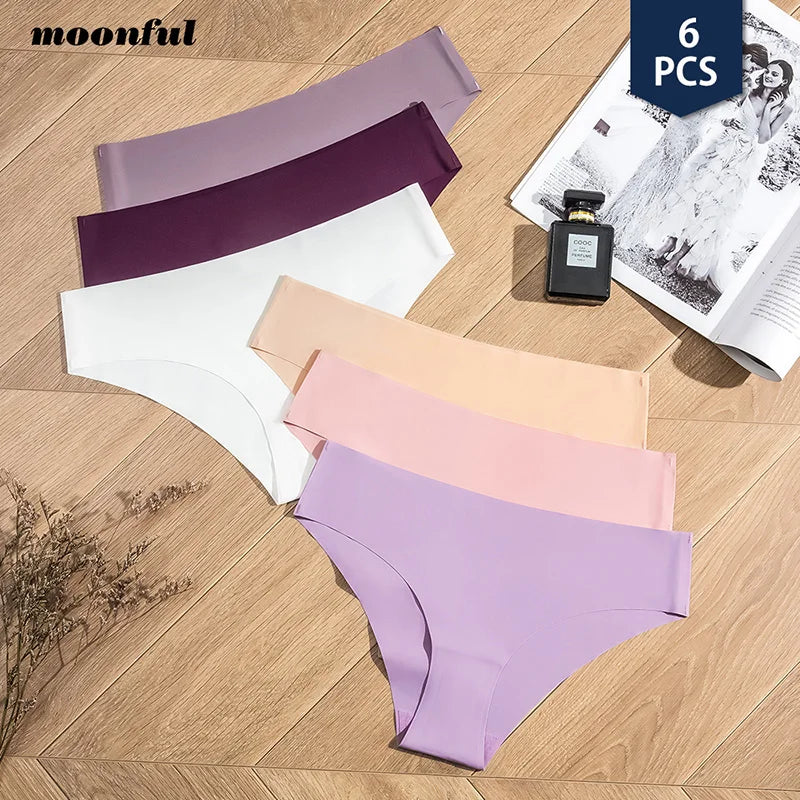 Pcs Seamless Ice Silk Women's Panties Set
