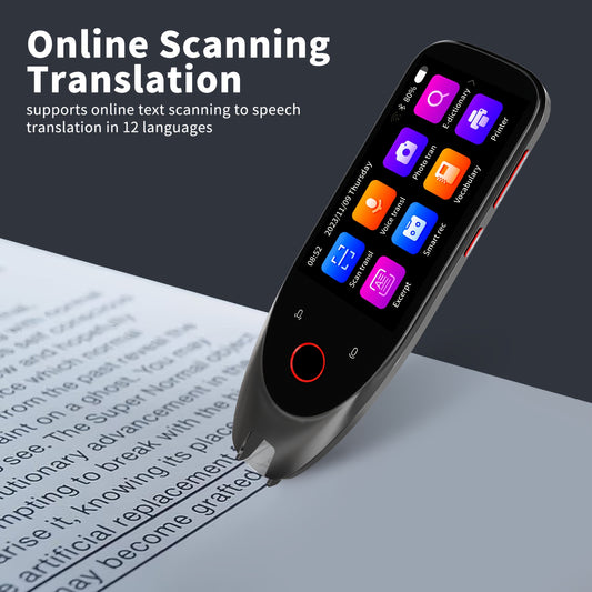 Translation Pen, Assistive Reading Pen for Dyslexia, 112 languages Instant two-way Translator Pen, Dictionary Pen, Text to Speech/Photo Translator Pen, Language Learners, Travel, Business People